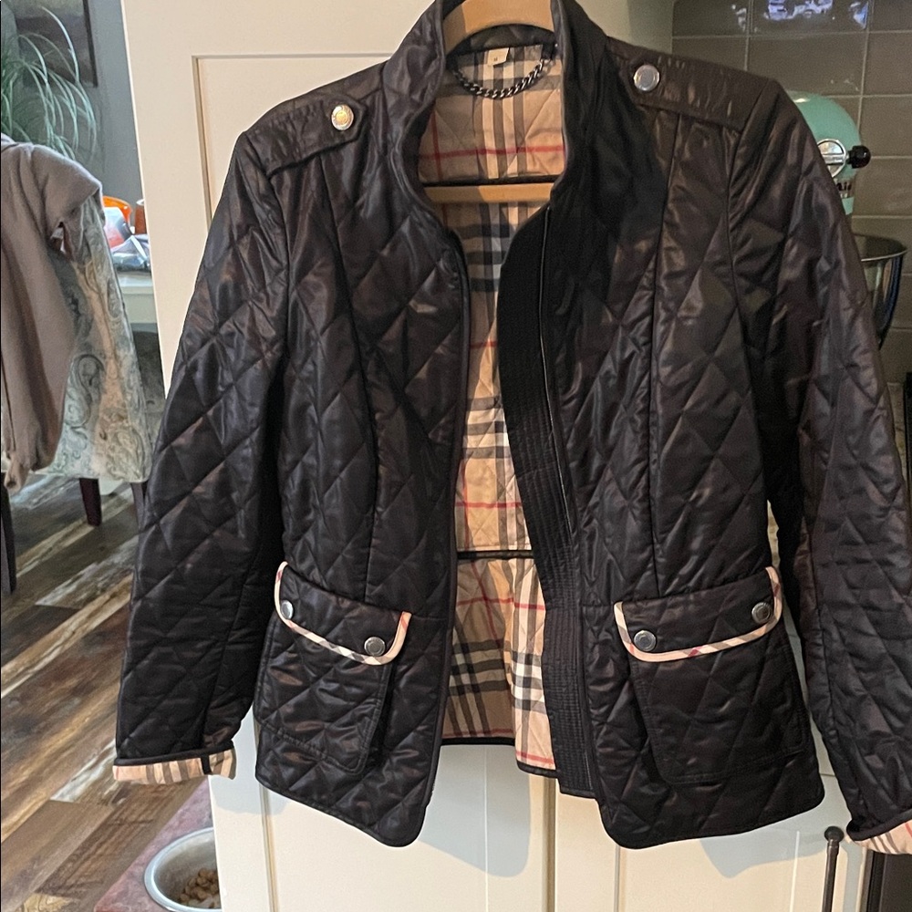Black Burberry Quilted Women's Jacket